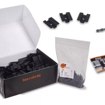 B-Fix Black-One - Zwarte b-fix clips voor blinde bevestiging