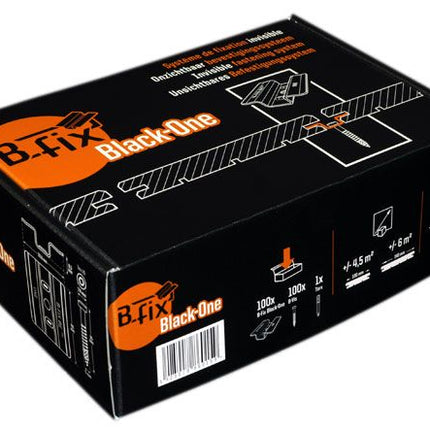 B-Fix Black-One - Zwarte b-fix clips voor blinde bevestiging