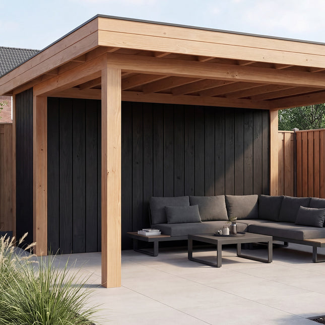 Sponningplank zwart 16x190x5000
