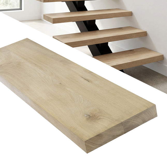 Eiken traptreden Rustiek 38x300 mm