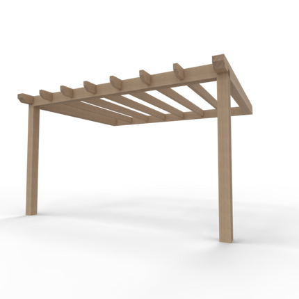 Aanbouw Veranda Douglas 3000mm diep - 140mm balken – geschaafd