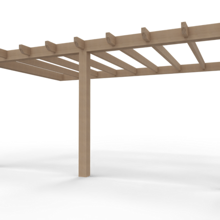 Aanbouw Veranda Douglas 3500mm diep - 150mm balken – fijn bezaagd