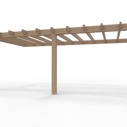 Aanbouw Veranda Douglas 4000mm diep - 140mm balken – geschaafd