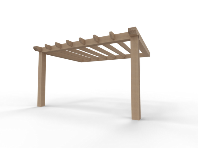 Aanbouw Veranda Douglas 3000mm diep - 200mm balken – fijn bezaagd