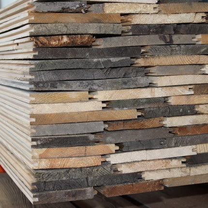 Old farmwood mes & groef planken Grijs