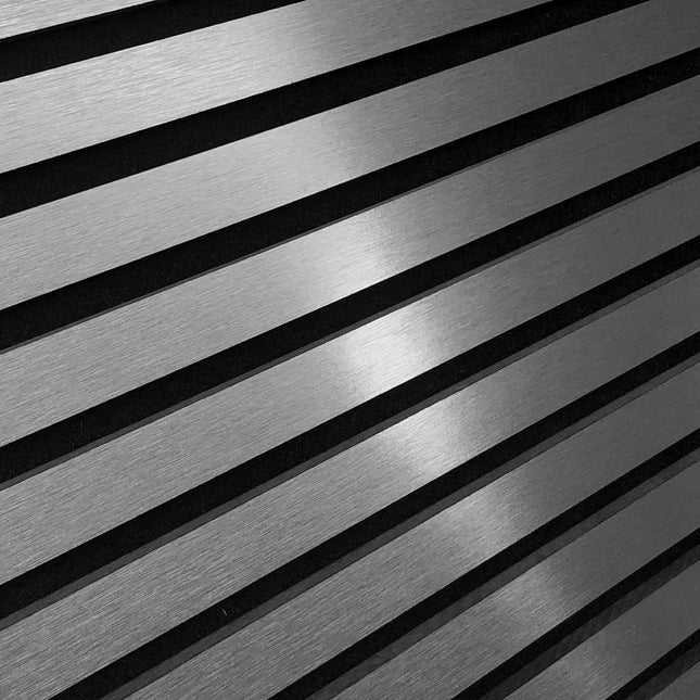Akoestisch Paneel Nawood Metal Dark Grey 600x3000 mm