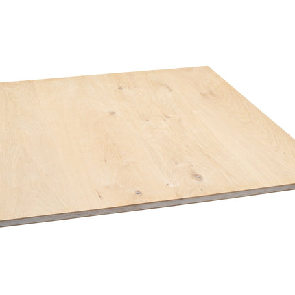 Eiken dikfineer 4 mm op  plaat  foutvrij-Rustiek A 20x1220x2400 mm